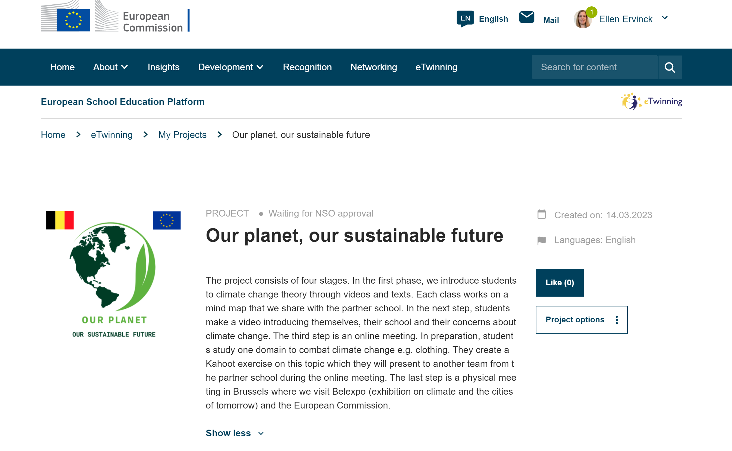 eTwinning Our planet, our sustainable future